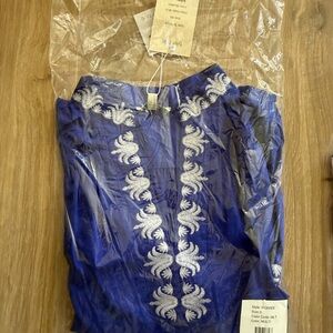 Tyler Boe Royal Blue Embroidered Tunic